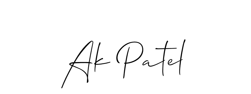 How to make Ak Patel name signature. Use Allison_Script style for creating short signs online. This is the latest handwritten sign. Ak Patel signature style 2 images and pictures png