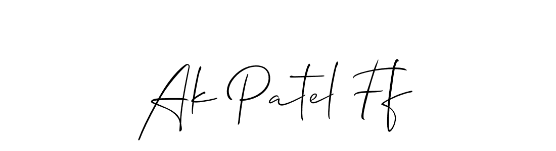 The best way (Allison_Script) to make a short signature is to pick only two or three words in your name. The name Ak Patel Ff include a total of six letters. For converting this name. Ak Patel Ff signature style 2 images and pictures png