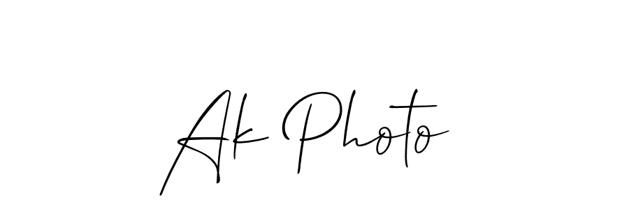 Use a signature maker to create a handwritten signature online. With this signature software, you can design (Allison_Script) your own signature for name Ak Photo . Ak Photo  signature style 2 images and pictures png