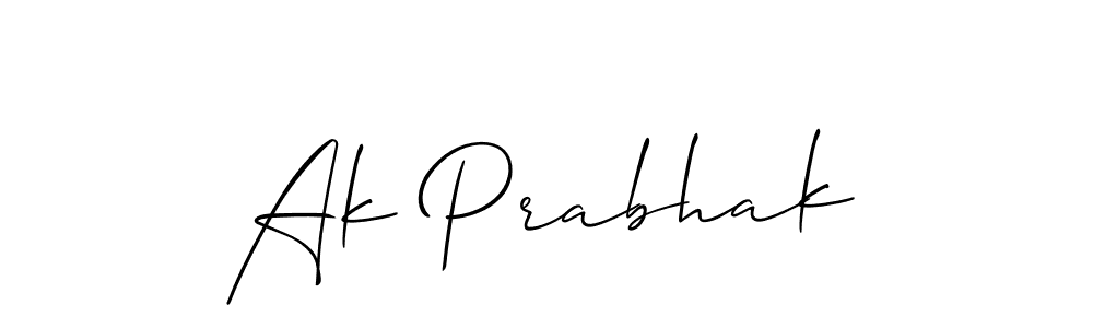 Design your own signature with our free online signature maker. With this signature software, you can create a handwritten (Allison_Script) signature for name Ak Prabhak. Ak Prabhak signature style 2 images and pictures png