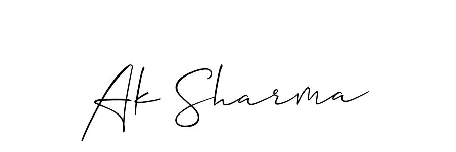 How to make Ak Sharma signature? Allison_Script is a professional autograph style. Create handwritten signature for Ak Sharma name. Ak Sharma signature style 2 images and pictures png