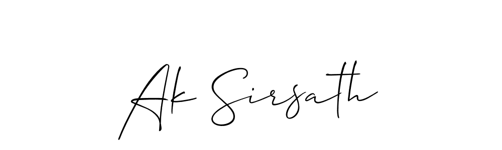 Use a signature maker to create a handwritten signature online. With this signature software, you can design (Allison_Script) your own signature for name Ak Sirsath. Ak Sirsath signature style 2 images and pictures png