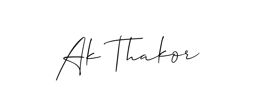 Also You can easily find your signature by using the search form. We will create Ak Thakor name handwritten signature images for you free of cost using Allison_Script sign style. Ak Thakor signature style 2 images and pictures png