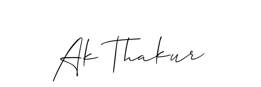 Make a beautiful signature design for name Ak Thakur. With this signature (Allison_Script) style, you can create a handwritten signature for free. Ak Thakur signature style 2 images and pictures png