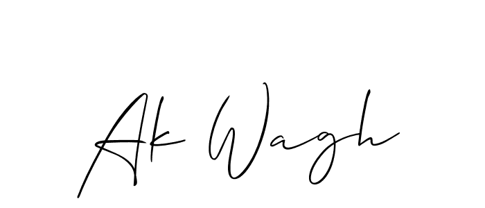 You can use this online signature creator to create a handwritten signature for the name Ak Wagh. This is the best online autograph maker. Ak Wagh signature style 2 images and pictures png