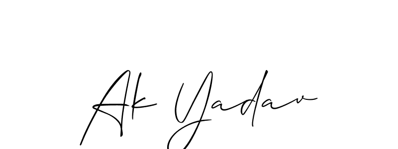 It looks lik you need a new signature style for name Ak Yadav. Design unique handwritten (Allison_Script) signature with our free signature maker in just a few clicks. Ak Yadav signature style 2 images and pictures png
