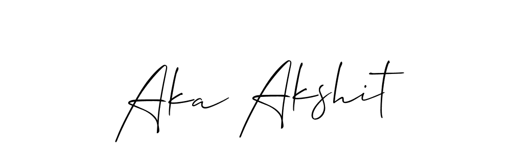 It looks lik you need a new signature style for name Aka Akshit. Design unique handwritten (Allison_Script) signature with our free signature maker in just a few clicks. Aka Akshit signature style 2 images and pictures png