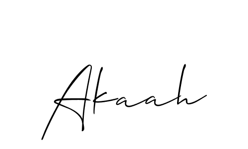 How to make Akaah signature? Allison_Script is a professional autograph style. Create handwritten signature for Akaah name. Akaah signature style 2 images and pictures png