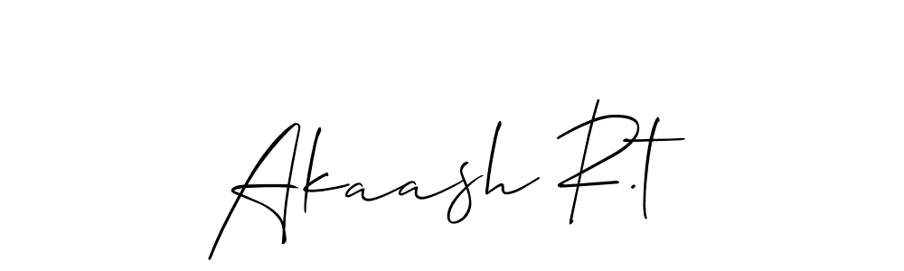 How to make Akaash R.t signature? Allison_Script is a professional autograph style. Create handwritten signature for Akaash R.t name. Akaash R.t signature style 2 images and pictures png