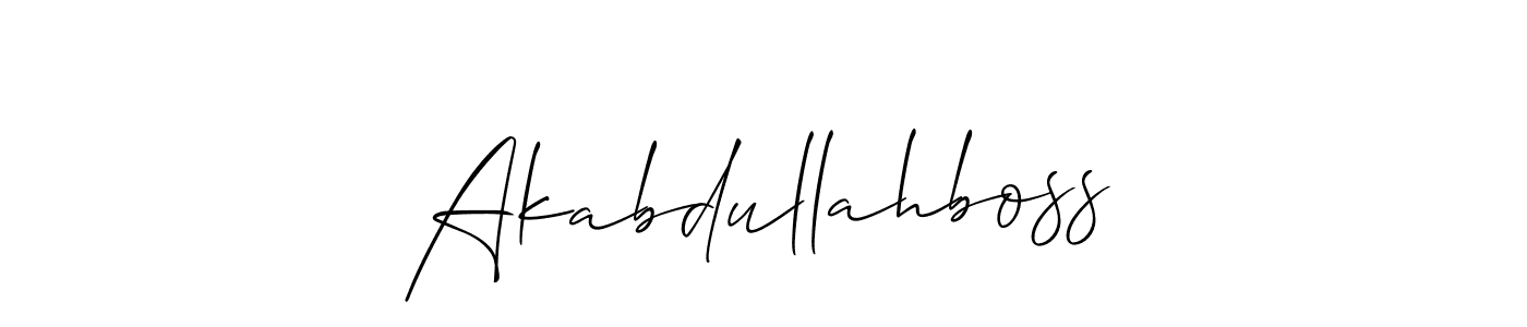 Also You can easily find your signature by using the search form. We will create Akabdullahboss name handwritten signature images for you free of cost using Allison_Script sign style. Akabdullahboss signature style 2 images and pictures png