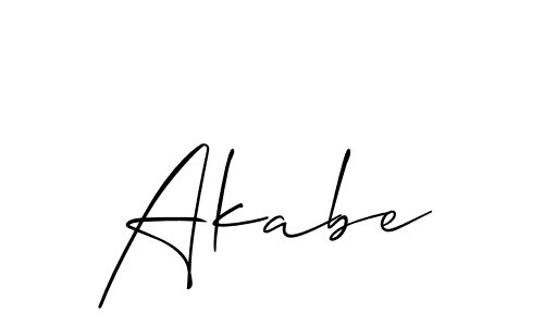 The best way (Allison_Script) to make a short signature is to pick only two or three words in your name. The name Akabe include a total of six letters. For converting this name. Akabe signature style 2 images and pictures png