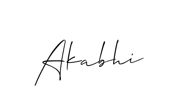 It looks lik you need a new signature style for name Akabhi. Design unique handwritten (Allison_Script) signature with our free signature maker in just a few clicks. Akabhi signature style 2 images and pictures png