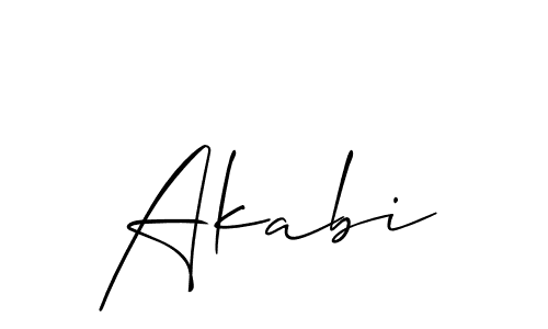Allison_Script is a professional signature style that is perfect for those who want to add a touch of class to their signature. It is also a great choice for those who want to make their signature more unique. Get Akabi name to fancy signature for free. Akabi signature style 2 images and pictures png