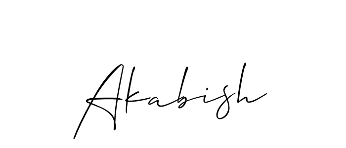 if you are searching for the best signature style for your name Akabish. so please give up your signature search. here we have designed multiple signature styles  using Allison_Script. Akabish signature style 2 images and pictures png