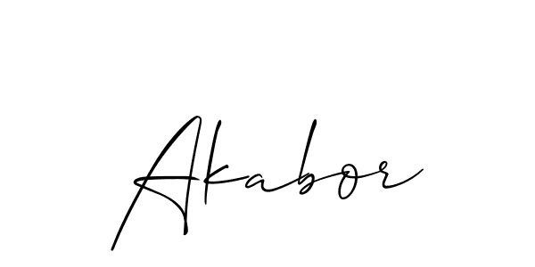 The best way (Allison_Script) to make a short signature is to pick only two or three words in your name. The name Akabor include a total of six letters. For converting this name. Akabor signature style 2 images and pictures png