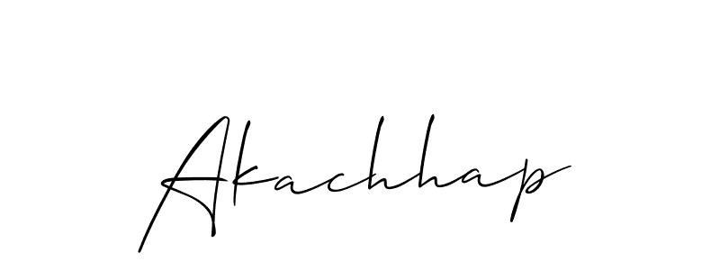 It looks lik you need a new signature style for name Akachhap. Design unique handwritten (Allison_Script) signature with our free signature maker in just a few clicks. Akachhap signature style 2 images and pictures png