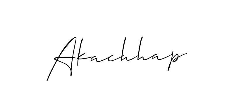Also we have Akachhap name is the best signature style. Create professional handwritten signature collection using Allison_Script autograph style. Akachhap signature style 2 images and pictures png