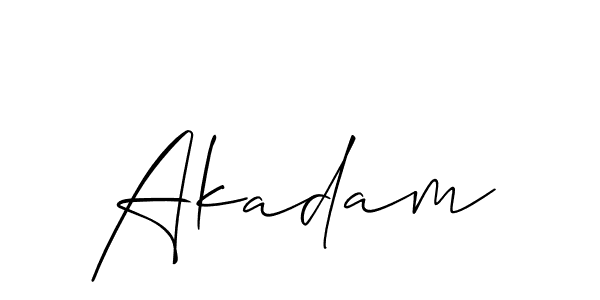 Also You can easily find your signature by using the search form. We will create Akadam name handwritten signature images for you free of cost using Allison_Script sign style. Akadam signature style 2 images and pictures png