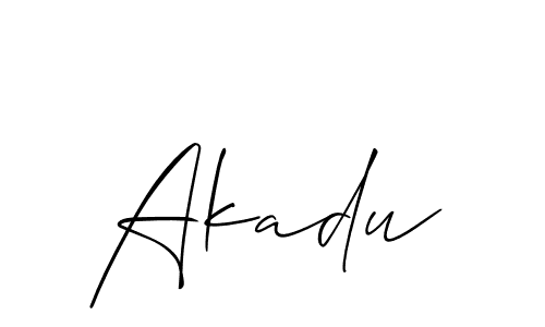 It looks lik you need a new signature style for name Akadu. Design unique handwritten (Allison_Script) signature with our free signature maker in just a few clicks. Akadu signature style 2 images and pictures png