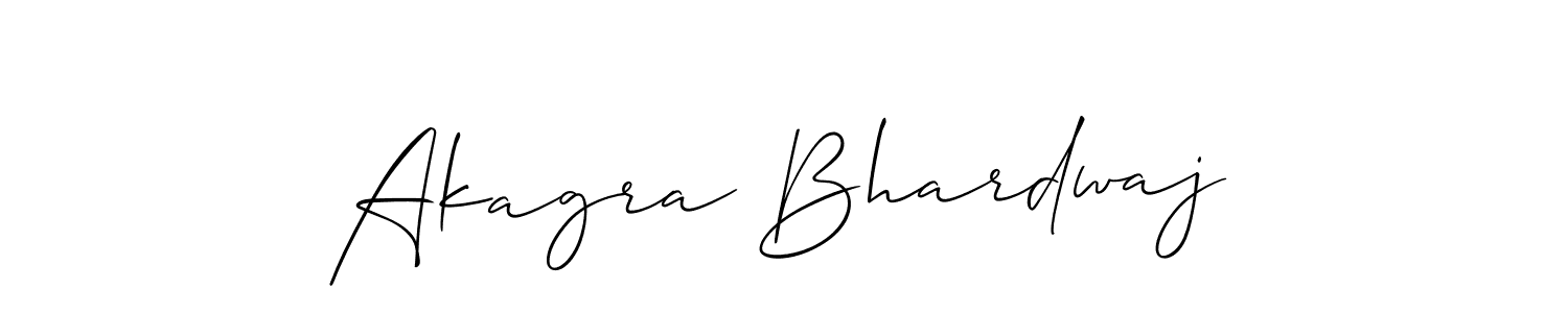 It looks lik you need a new signature style for name Akagra Bhardwaj. Design unique handwritten (Allison_Script) signature with our free signature maker in just a few clicks. Akagra Bhardwaj signature style 2 images and pictures png