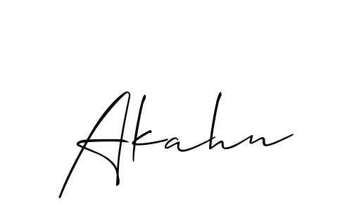 Also we have Akahn name is the best signature style. Create professional handwritten signature collection using Allison_Script autograph style. Akahn signature style 2 images and pictures png