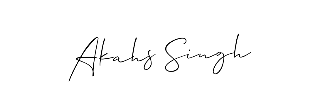 You should practise on your own different ways (Allison_Script) to write your name (Akahs Singh) in signature. don't let someone else do it for you. Akahs Singh signature style 2 images and pictures png