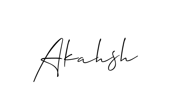 Make a beautiful signature design for name Akahsh. With this signature (Allison_Script) style, you can create a handwritten signature for free. Akahsh signature style 2 images and pictures png