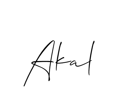 How to make Akal signature? Allison_Script is a professional autograph style. Create handwritten signature for Akal name. Akal signature style 2 images and pictures png
