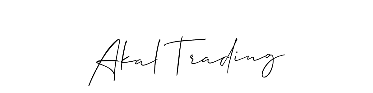 Best and Professional Signature Style for Akal Trading. Allison_Script Best Signature Style Collection. Akal Trading signature style 2 images and pictures png