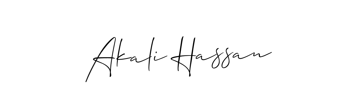 Make a beautiful signature design for name Akali Hassan. Use this online signature maker to create a handwritten signature for free. Akali Hassan signature style 2 images and pictures png