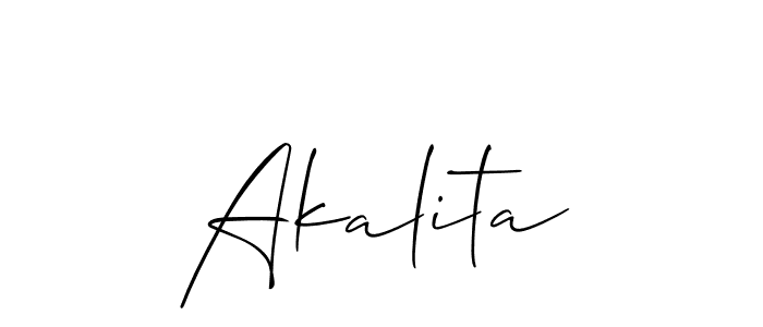 Also we have Akalita name is the best signature style. Create professional handwritten signature collection using Allison_Script autograph style. Akalita signature style 2 images and pictures png