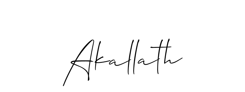How to make Akallath signature? Allison_Script is a professional autograph style. Create handwritten signature for Akallath name. Akallath signature style 2 images and pictures png
