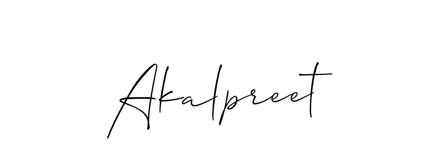 How to make Akalpreet signature? Allison_Script is a professional autograph style. Create handwritten signature for Akalpreet name. Akalpreet signature style 2 images and pictures png