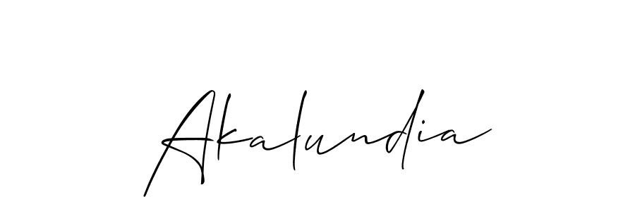 You should practise on your own different ways (Allison_Script) to write your name (Akalundia) in signature. don't let someone else do it for you. Akalundia signature style 2 images and pictures png