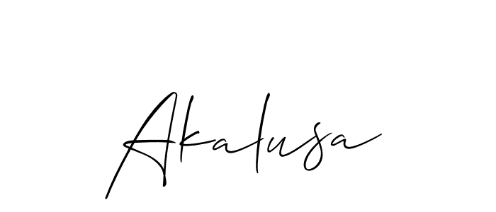 How to make Akalusa signature? Allison_Script is a professional autograph style. Create handwritten signature for Akalusa name. Akalusa signature style 2 images and pictures png