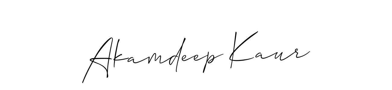 It looks lik you need a new signature style for name Akamdeep Kaur. Design unique handwritten (Allison_Script) signature with our free signature maker in just a few clicks. Akamdeep Kaur signature style 2 images and pictures png