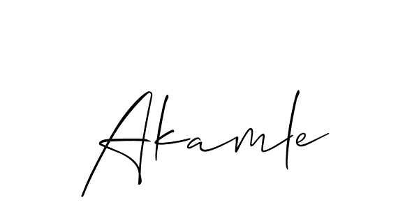 if you are searching for the best signature style for your name Akamle. so please give up your signature search. here we have designed multiple signature styles  using Allison_Script. Akamle signature style 2 images and pictures png