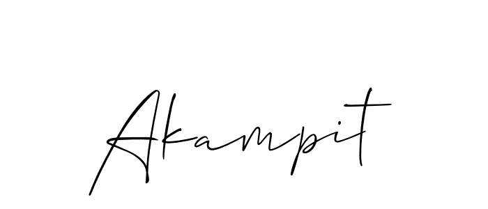 How to make Akampit signature? Allison_Script is a professional autograph style. Create handwritten signature for Akampit name. Akampit signature style 2 images and pictures png