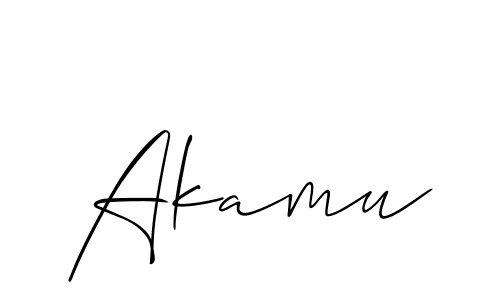 You should practise on your own different ways (Allison_Script) to write your name (Akamu) in signature. don't let someone else do it for you. Akamu signature style 2 images and pictures png