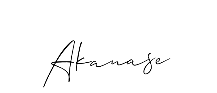 How to make Akanase signature? Allison_Script is a professional autograph style. Create handwritten signature for Akanase name. Akanase signature style 2 images and pictures png
