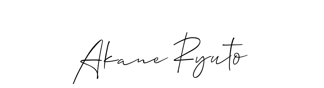 How to make Akane Ryuto signature? Allison_Script is a professional autograph style. Create handwritten signature for Akane Ryuto name. Akane Ryuto signature style 2 images and pictures png