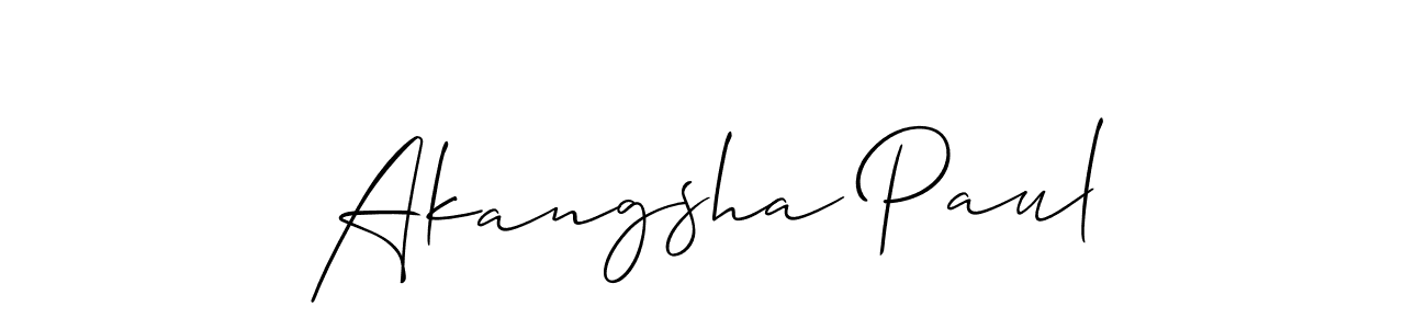 See photos of Akangsha Paul official signature by Spectra . Check more albums & portfolios. Read reviews & check more about Allison_Script font. Akangsha Paul signature style 2 images and pictures png