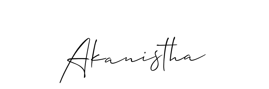 Make a beautiful signature design for name Akanistha. Use this online signature maker to create a handwritten signature for free. Akanistha signature style 2 images and pictures png