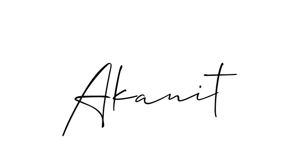 Similarly Allison_Script is the best handwritten signature design. Signature creator online .You can use it as an online autograph creator for name Akanit. Akanit signature style 2 images and pictures png