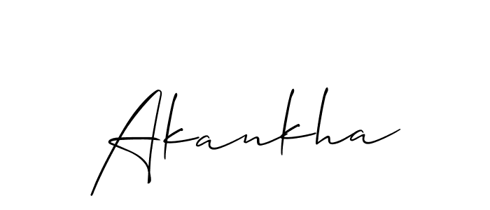 Similarly Allison_Script is the best handwritten signature design. Signature creator online .You can use it as an online autograph creator for name Akankha. Akankha signature style 2 images and pictures png