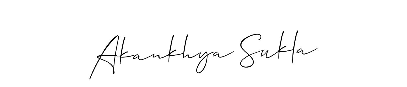 Create a beautiful signature design for name Akankhya Sukla. With this signature (Allison_Script) fonts, you can make a handwritten signature for free. Akankhya Sukla signature style 2 images and pictures png