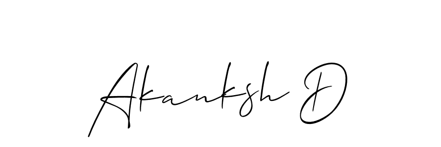 Similarly Allison_Script is the best handwritten signature design. Signature creator online .You can use it as an online autograph creator for name Akanksh D. Akanksh D signature style 2 images and pictures png