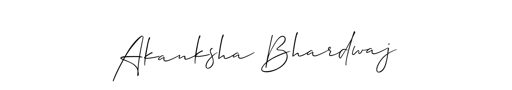 Also we have Akanksha Bhardwaj name is the best signature style. Create professional handwritten signature collection using Allison_Script autograph style. Akanksha Bhardwaj signature style 2 images and pictures png