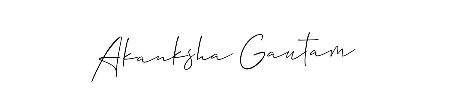 if you are searching for the best signature style for your name Akanksha Gautam. so please give up your signature search. here we have designed multiple signature styles  using Allison_Script. Akanksha Gautam signature style 2 images and pictures png