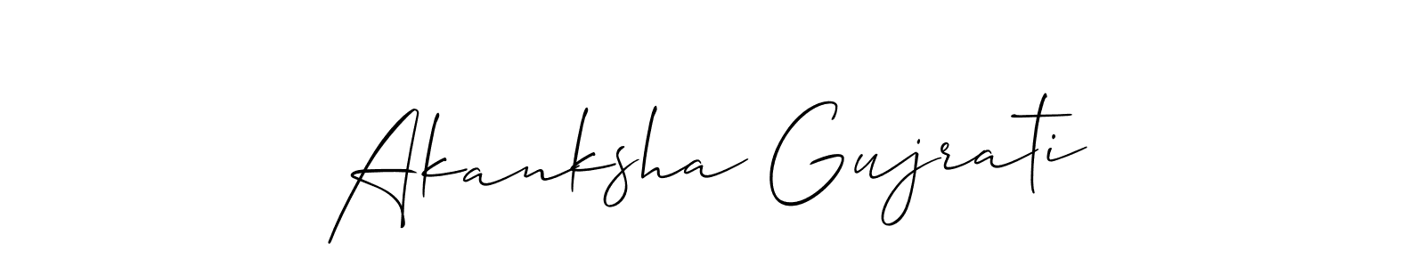 if you are searching for the best signature style for your name Akanksha Gujrati. so please give up your signature search. here we have designed multiple signature styles  using Allison_Script. Akanksha Gujrati signature style 2 images and pictures png